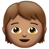 Child Emoji with Medium Skin Tone, Apple style