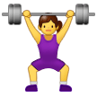 Woman Lifting Weights Emoji, Samsung style