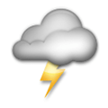 Cloud with Lightning Emoji, LG style