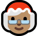 Mrs. Claus Emoji with Medium Skin Tone, Microsoft style