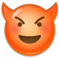 Smiling Face with Horns Emoji, LG style