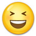 Grinning Squinting Face Emoji, LG style