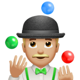 Person Juggling Emoji with Medium-Light Skin Tone, Apple style