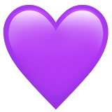 Purple Heart Emoji, Apple style