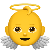 Baby Angel Emoji, Apple style