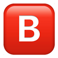 b Button Emoji / b Button (Blood Type) Emoji, Apple style