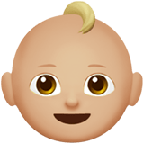 Baby Emoji with Medium-Light Skin Tone, Apple style