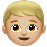 Boy Emoji with Medium-Light Skin Tone, Apple style