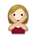 Person Gesturing No Emoji with Medium-Light Skin Tone, LG style