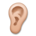 Ear Emoji with Medium Skin Tone, LG style