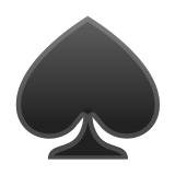 Spade Suit Emoji, Google style