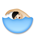 Person Swimming Emoji with Medium-Light Skin Tone, LG style