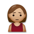 Person Frowning Emoji with Medium Skin Tone, LG style