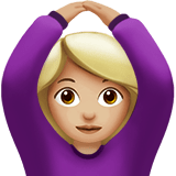 Person Gesturing Ok Emoji with Medium-Light Skin Tone, Apple style