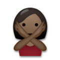 Person Gesturing No Emoji with Dark Skin Tone, LG style