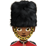 Woman Guard Emoji with Medium-Dark Skin Tone, Apple style