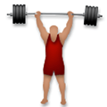 Person Lifting Weights Emoji with Medium Skin Tone, LG style