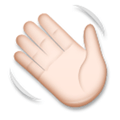 Waving Hand Emoji with Light Skin Tone, LG style