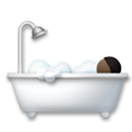Person Taking Bath Emoji with Dark Skin Tone, LG style