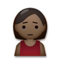 Person Frowning Emoji with Dark Skin Tone, LG style