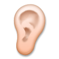Ear Emoji with Medium-Light Skin Tone, LG style