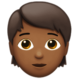 Person Emoji with Medium-Dark Skin Tone, Apple style