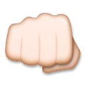 Oncoming Fist Emoji with Light Skin Tone, LG style