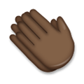 Clapping Hands Emoji with Dark Skin Tone, LG style