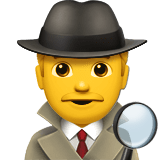 Man Detective Emoji, Apple style