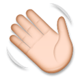 Waving Hand Emoji with Medium-Light Skin Tone, LG style