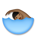 Person Swimming Emoji with Medium-Dark Skin Tone, LG style