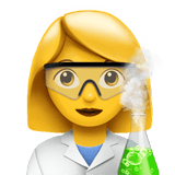 Woman Scientist Emoji, Apple style