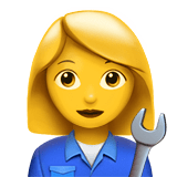 Woman Mechanic Emoji, Apple style