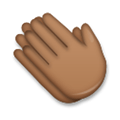 Clapping Hands Emoji with Medium-Dark Skin Tone, LG style