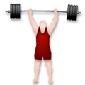 Person Lifting Weights Emoji with Light Skin Tone, LG style