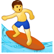 Person Surfing Emoji, Samsung style