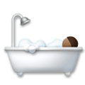 Person Taking Bath Emoji with Medium-Dark Skin Tone, LG style