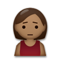 Person Frowning Emoji with Medium-Dark Skin Tone, LG style