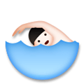 Person Swimming Emoji with Light Skin Tone, LG style
