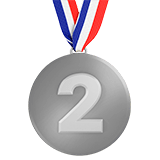 2nd Place Medal Emoji, Apple style