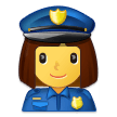 Woman Police Officer Emoji, Samsung style
