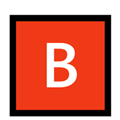 b Button Emoji / b Button (Blood Type) Emoji, Microsoft style