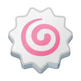 Fish Cake with Swirl Emoji, Google style