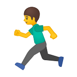 Man Running Emoji, Google style