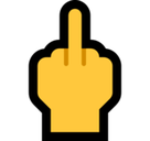 Middle Finger Emoji, Microsoft style