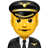 Man Pilot Emoji, Apple style