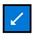 Down-Left Arrow Emoji, Microsoft style