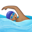 Person Swimming Emoji with Medium Skin Tone, Samsung style
