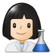 Woman Scientist Emoji with Light Skin Tone, Samsung style