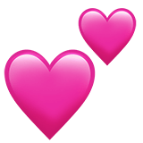 Two Hearts Emoji, Apple style